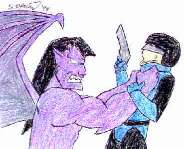 Goliath and an Alien Troop